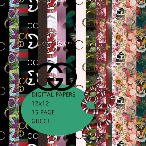 gucci print digital paper